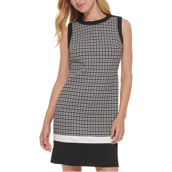 Tommy Hilfiger Houndstooth Plaid Dress Sz 14 - Picture 3 of 8